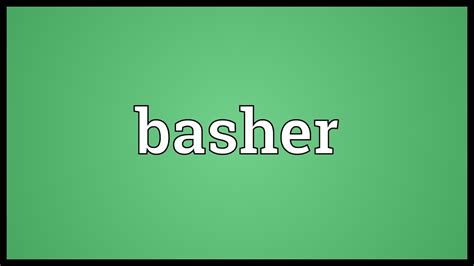 basher meaning in tagalog